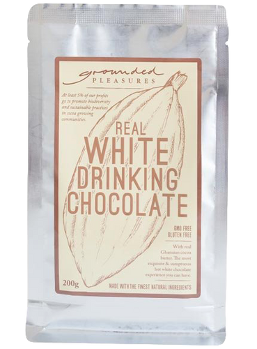 Real White Drinking Chocolate by Grounded Pleasures 200g - Wild Timor Coffee Co.